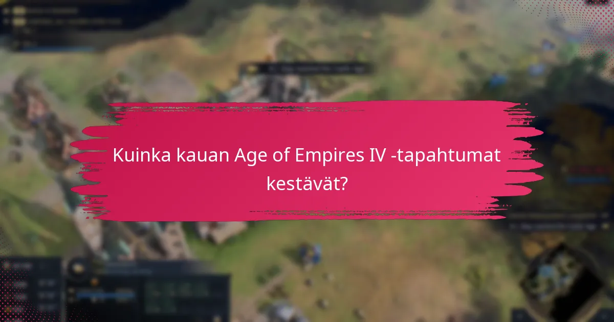 Mitkä ovat palkintotasot Age of Empires IV -tapahtumissa?