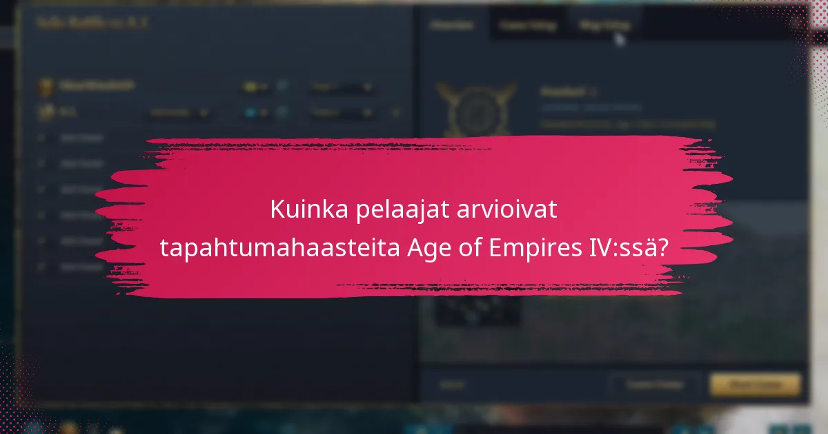 Kuinka pelaajat arvioivat tapahtumahaasteita Age of Empires IV:ssä?