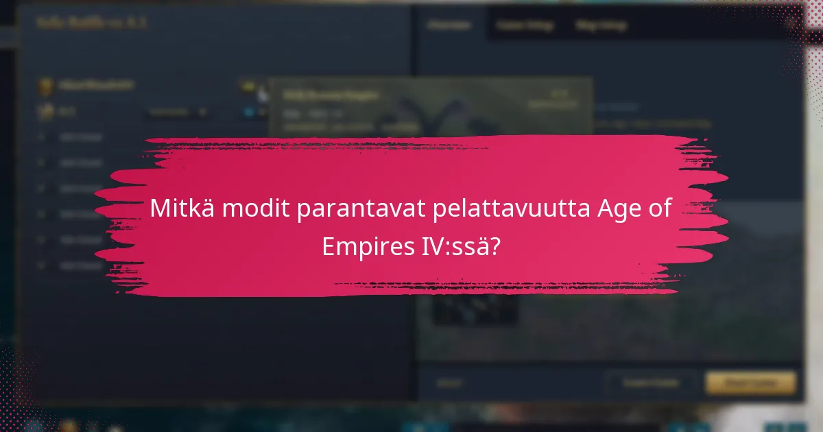 Kuinka asentaa modeja Age of Empires IV:lle?